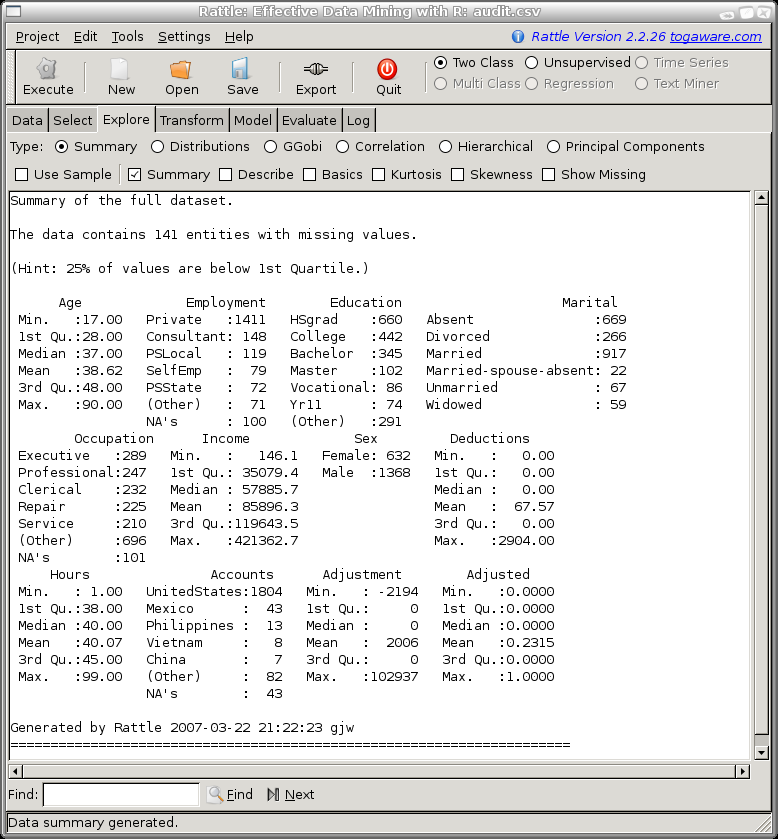 Image rattle-audit-explore-summary